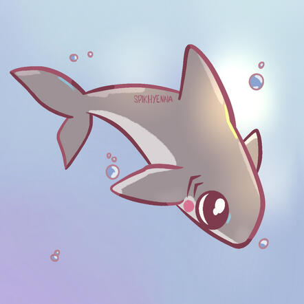 Cute chibi style shark.
