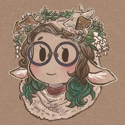 A self portrait of Lilly as a cottagecore faun.