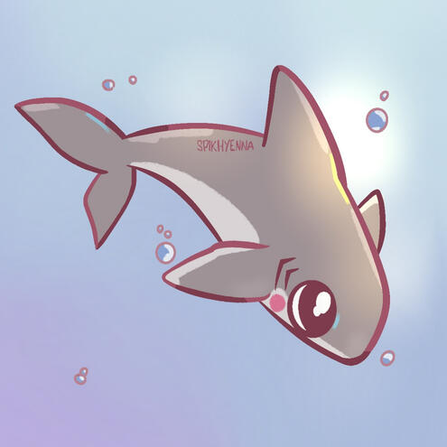 Cute chibi style shark.